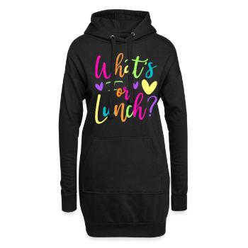 Lunch Lady Cafeteria-Mitarbeiterin Was gibt's zu - Hoodie-Kleid - Schwarz - Vorne