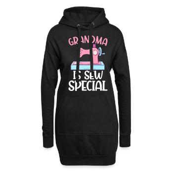 Nähen Oma Nähmaschine Oma Sew Special - Hoodie-Kleid - Schwarz - Vorne