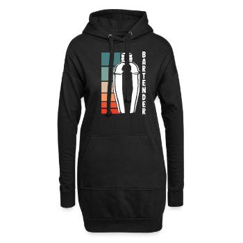 Lustiger Barkeeper Spruch Barkeeper Geschenk - Hoodie-Kleid - Schwarz - Vorne