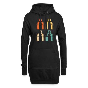 Lustiger Barkeeper Spruch Barkeeper Geschenk - Hoodie-Kleid - Schwarz - Vorne