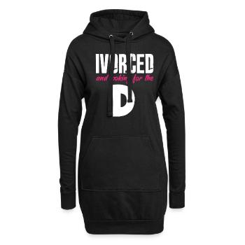 Ivoré et à la recherche du divorce - Sweat-shirt à capuche long Femme - noir - Devant