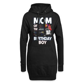 Mama Geburtstag Junge Polizist Strafverfolgung - Hoodie-Kleid - Schwarz - Vorne