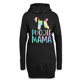 Pudel Mama Pudel Hundeliebhaber - Hoodie-Kleid - Schwarz - Vorne
