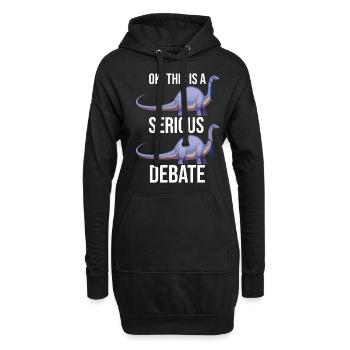Dino Krawatte Business Meme funny Spruch Outfit - Hoodie-Kleid - Schwarz - Vorne