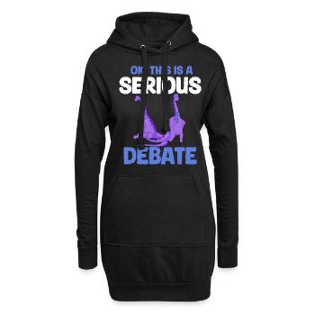 Dino Krawatte Business Meme funny Spruch Outfit - Hoodie-Kleid - Schwarz - Vorne