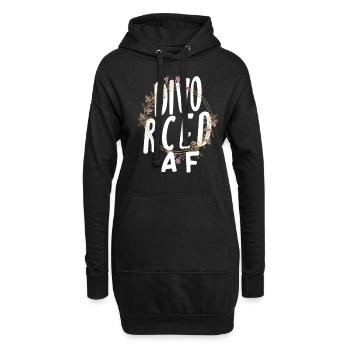 Divorcé af Empowerment Scheidung - Sweat-shirt à capuche long Femme - noir - Devant