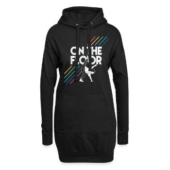 Sur le sol - Conception Breakdance Cool - Sweat-shirt à capuche long Femme - noir - Devant