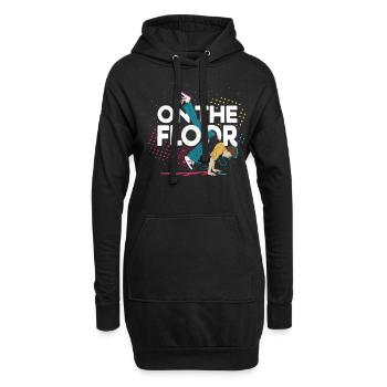 Sur le sol - Conception Breakdance Cool - Sweat-shirt à capuche long Femme - noir - Devant
