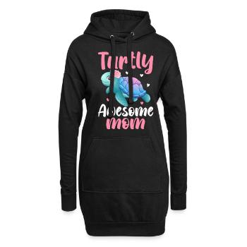 Turtly Awesome Maman Tortue Amant Maman - Sweat-shirt à capuche long Femme - noir - Devant