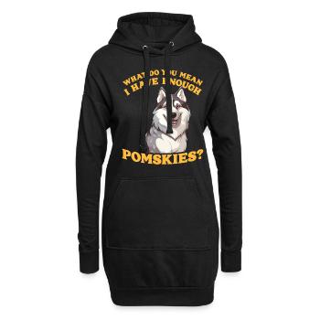 Chien disant chien chien - Sweat-shirt à capuche long Femme - noir - Devant