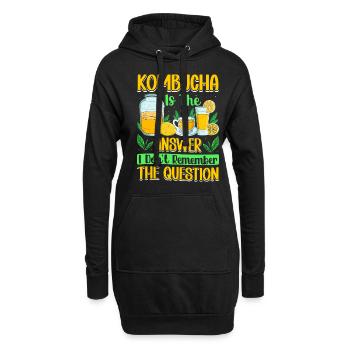 Kombucha Scoby fermented drinks - Hoodie-Kleid - Schwarz - Vorne