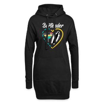 Lustiger Barkeeper Spruch Barkeeper Geschenk - Hoodie-Kleid - Schwarz - Vorne