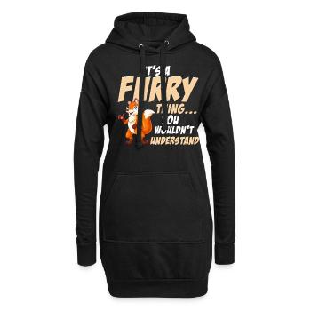 Furry Fandom Furries Fursona C’est un furry - Sweat-shirt à capuche long Femme - noir - Devant