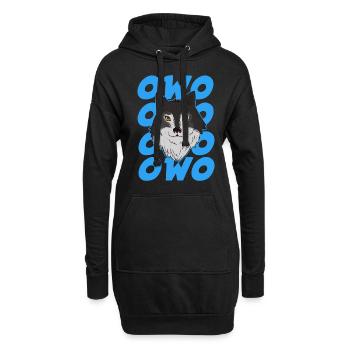 Furry Fandom Kürbisse Fursona Owo - Hoodie-Kleid - Schwarz - Vorne
