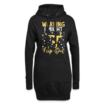 Warnung ich könnte ausflippen Cheerleader - Hoodie-Kleid - Schwarz - Vorne