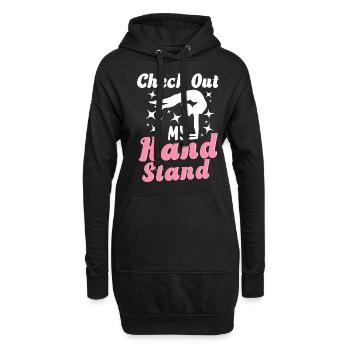 Découvrez ma roue de gymnastique sur les mains - Sweat-shirt à capuche long Femme - noir - Devant