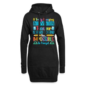 Enseignant d’intervention, Spécialiste de l’intervention - Sweat-shirt à capuche long Femme - noir - Devant