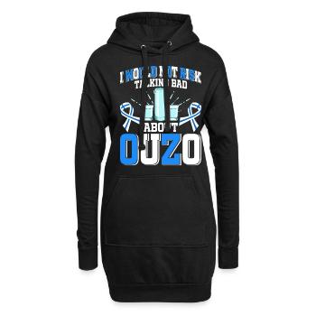 Griechenland Ouzo - Hoodie-Kleid - Schwarz - Vorne