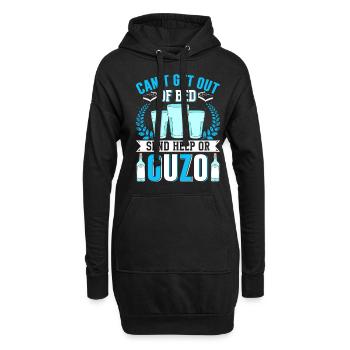 Griechenland Ouzo - Hoodie-Kleid - Schwarz - Vorne