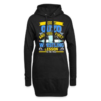 Griechenland Ouzo - Hoodie-Kleid - Schwarz - Vorne
