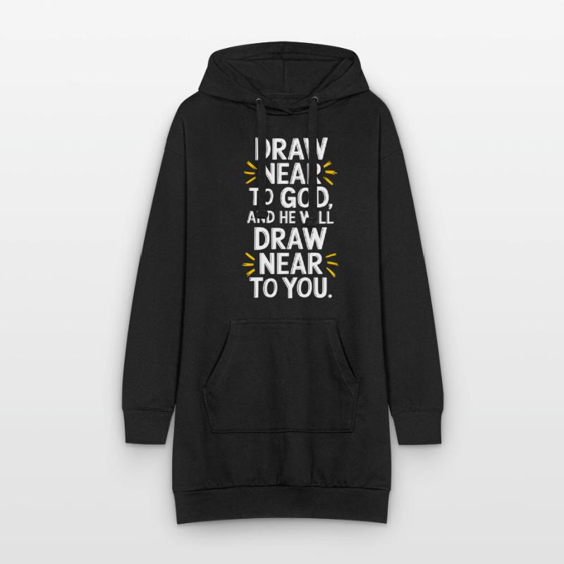 Nähere dich Gott, und er wird sich dir nähern Hoodie-Kleid