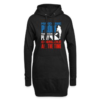 Funny Cornhole Player Gift - Hoodie Dress - black - Front