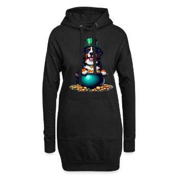 Bouvier Bernois Tenue de la Saint-Patrick Chiens - Sweat-shirt à capuche long Femme - noir - Devant