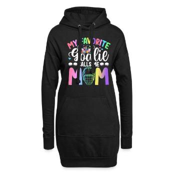 My Favorite Goalie Calls Me Mom Hockey Player Mom - Hoodie-Kleid - Schwarz - Vorne