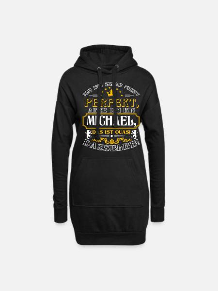 Lustiges MICHAEL zum Namenstag mit Name Namens - Hoodie-Kleid - Schwarz