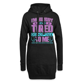Caregiver Infection Control - Hoodie Dress - black - Front