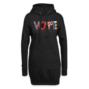 Feministisch Regenbogen LGBTQ Choice Solidarity - Hoodie-Kleid - Schwarz - Vorne