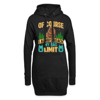 Marmotte, Chasseur, Chasse - Sweat-shirt à capuche long Femme - noir - Devant