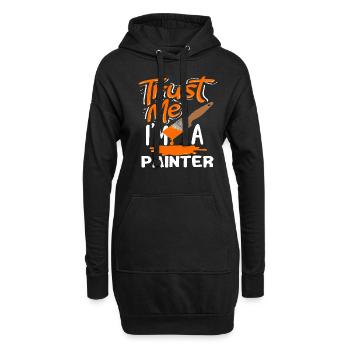 Vertrau Mir Ich Bin Ein Maler - Hoodie-Kleid - Schwarz - Vorne