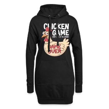 Chicken Game Don't Look At The Chicken Game Over - Hoodie-Kleid - Schwarz - Vorne