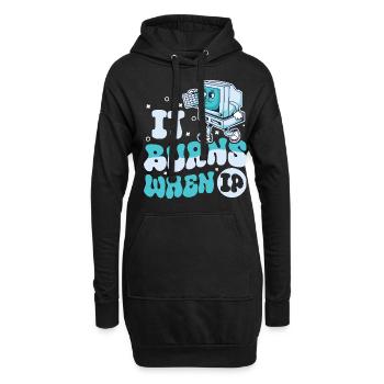 Drôle de dire « Ça brûle quand je fais » ! - Sweat-shirt à capuche long Femme - noir - Devant