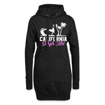 Surfeur de Californie Surfeur Surfeur - Sweat-shirt à capuche long Femme - noir - Devant