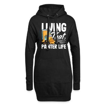 Live the life of a painter with pride - Hoodie Dress - black - Front