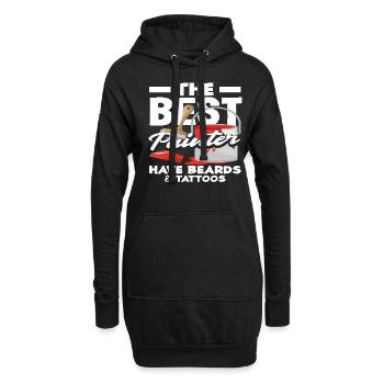 Die Besten Maler Haben Bärte Und Tattoos - Hoodie-Kleid - Schwarz - Vorne