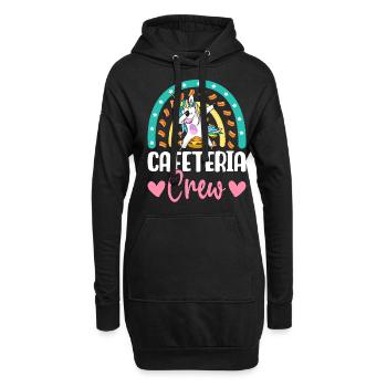 Cafétéria Crew Déjeuner Dame Illustration pour - Sweat-shirt à capuche long Femme - noir - Devant