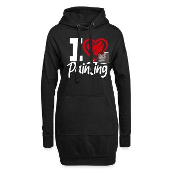 I Love Paint Artist Heart Painter - Hoodie Dress - black - Front