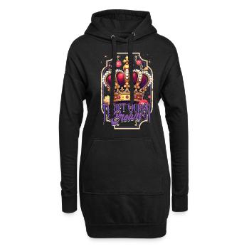 Couponing Coupon Gutscheine Thrift Queen Crown - Hoodie-Kleid - Schwarz - Vorne
