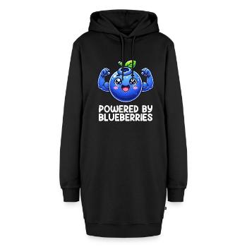 blueberry whisperer, blueberry - Hoodie-Kleid - Schwarz - Vorne - AI Model Female 172 light (172cm)