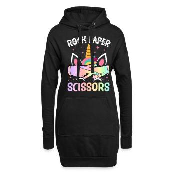Lustige Lesben Stolz LGBTQ Rock Paper Scissors - Hoodie-Kleid - Schwarz - Vorne