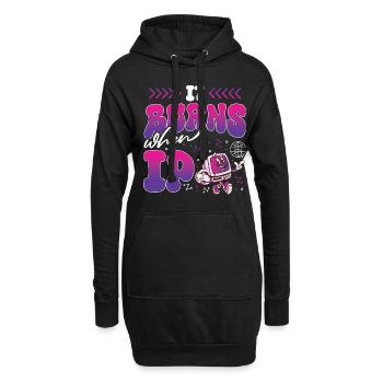 Lustiger Spruch "It Burns when i Pee"! - Hoodie-Kleid - Schwarz - Vorne
