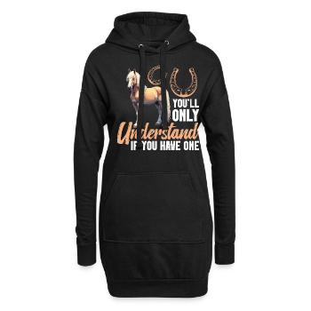 Propriétaire de cheval Si vous avez un Cheval Maman Haflinger - Sweat-shirt à capuche long Femme - noir - Devant