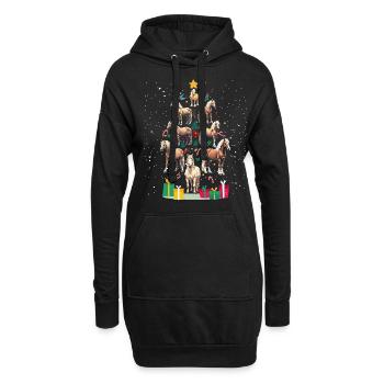 Horse Some best friends never say... Haflinger - Hoodie-Kleid - Schwarz - Vorne