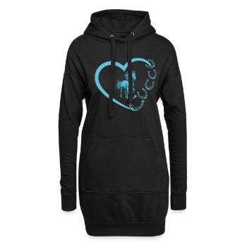 Haflinger Lover Cheval Maman Propriétaire de cheval Équitation - Sweat-shirt à capuche long Femme - noir - Devant