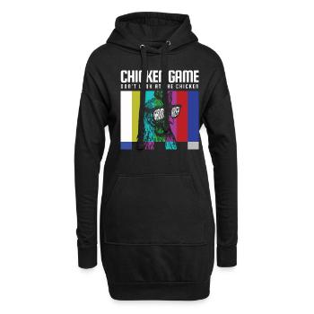 Chicken Game Don´t Look At The Chicken - Hoodie-Kleid - Schwarz - Vorne