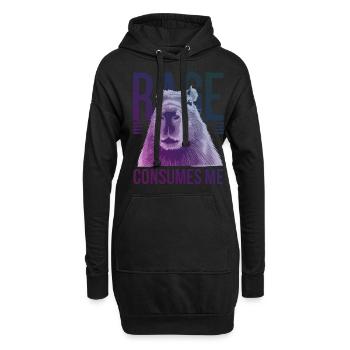 Wut Konsumiert Mich TLustiges Wasserschwein Alberner Humor - Hoodie-Kleid - Schwarz - Vorne