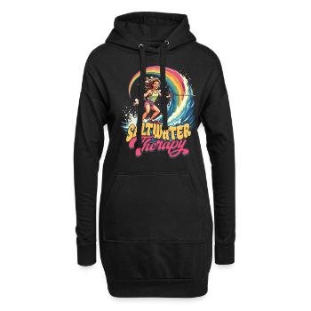 Wakeboarding Wakeboard Wakeboarder - Sweat-shirt à capuche long Femme - noir - Devant